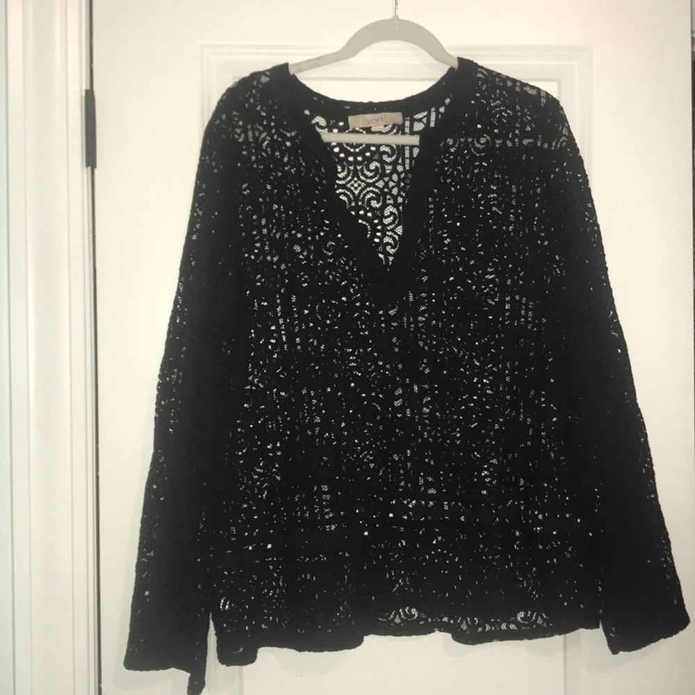 LOFT Long Sleeved Cover Up Top